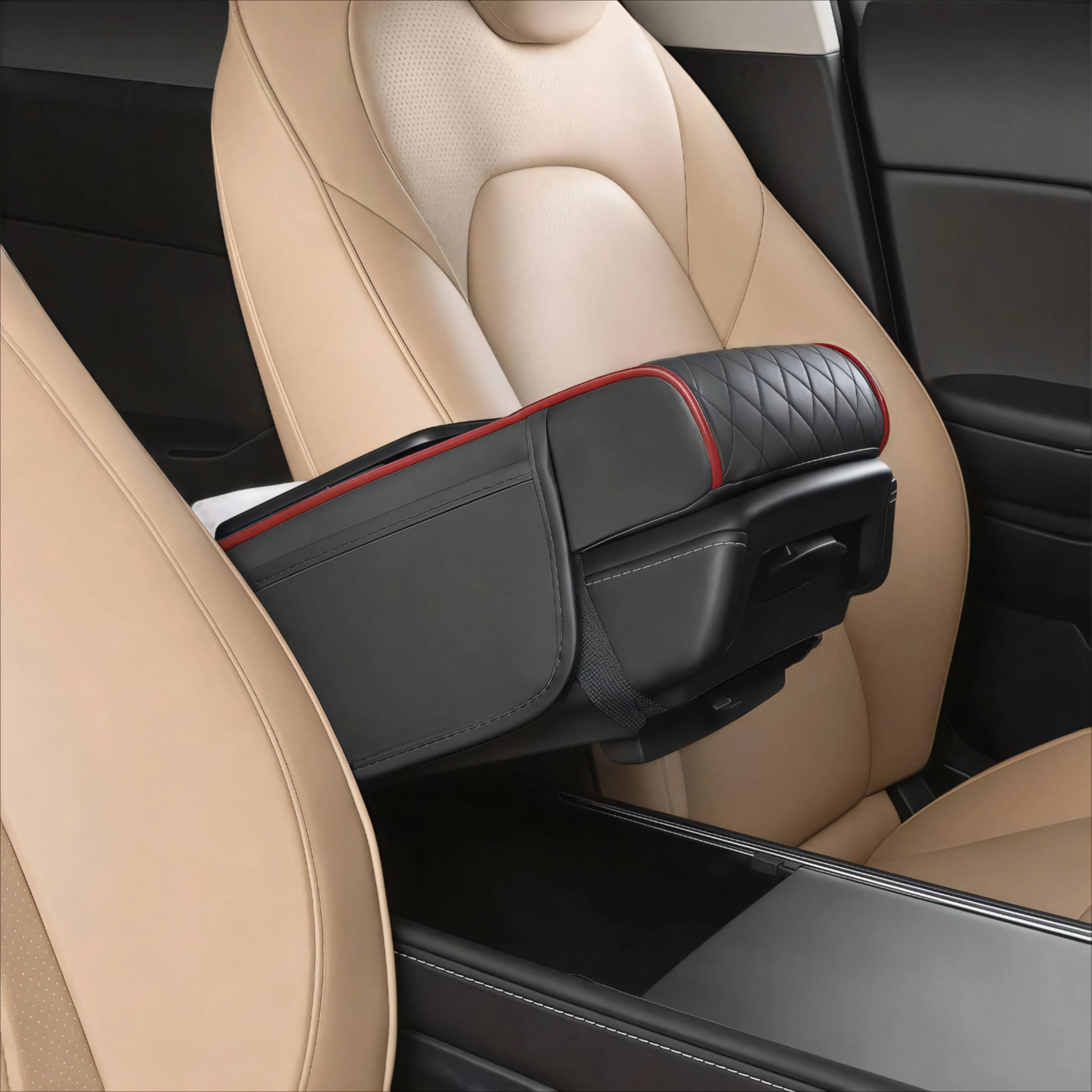 Multifunctional center console organizer.