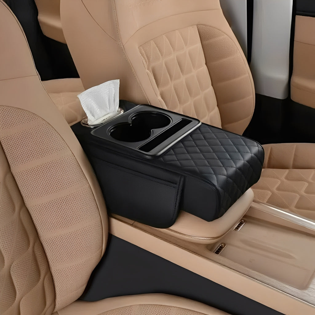 Multifunctional center console organizer.